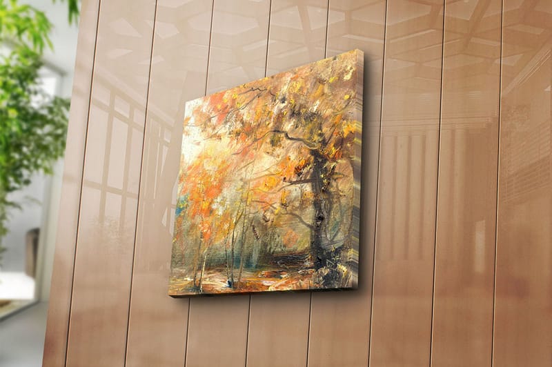 Canvas Blomster Flerfarvet - 44x54 cm - Boligtilbehør - Billeder & kunst - Billeder på lærred