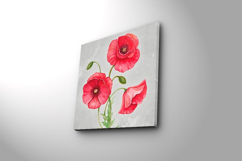 Canvas Blomster Flerfarvet - 44x54 cm - Billeder på lærred