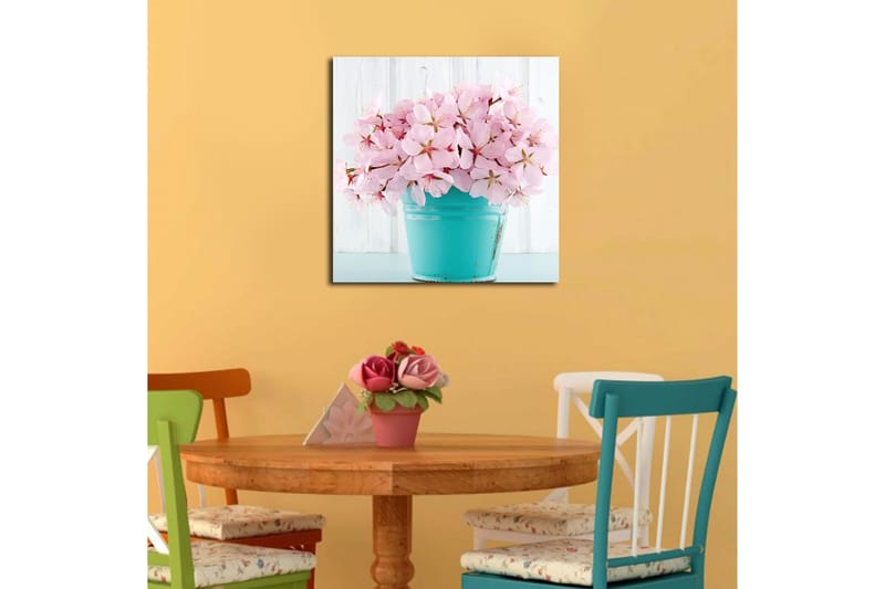 Canvas Blomster Flerfarvet - 44x54 cm - Boligtilbehør - Billeder & kunst - Billeder på lærred