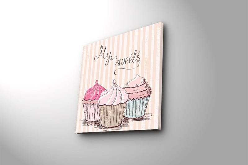 Canvas Blomster Flerfarvet - 44x54 cm - Boligtilbehør - Billeder & kunst - Billeder på lærred