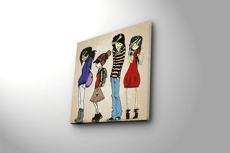 Canvas Blomster Flerfarvet - 44x54 cm - Boligtilbehør - Billeder & kunst - Billeder på lærred