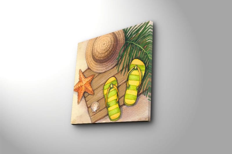 Canvas Blomster Flerfarvet - 44x54 cm - Boligtilbehør - Billeder & kunst - Billeder på lærred