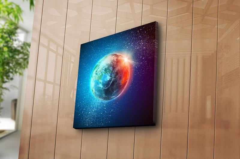 Canvas Blomster Flerfarvet - 44x54 cm - Boligtilbehør - Billeder & kunst - Billeder på lærred