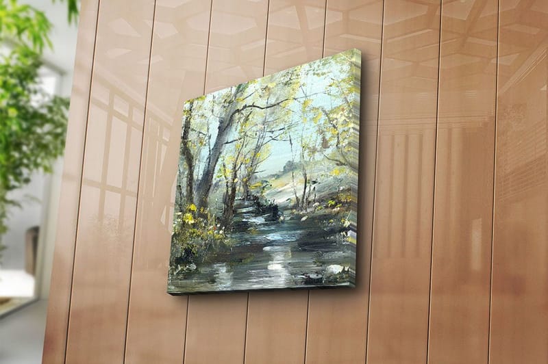 Canvas Blomster Flerfarvet - 44x54 cm - Boligtilbehør - Billeder & kunst - Billeder på lærred