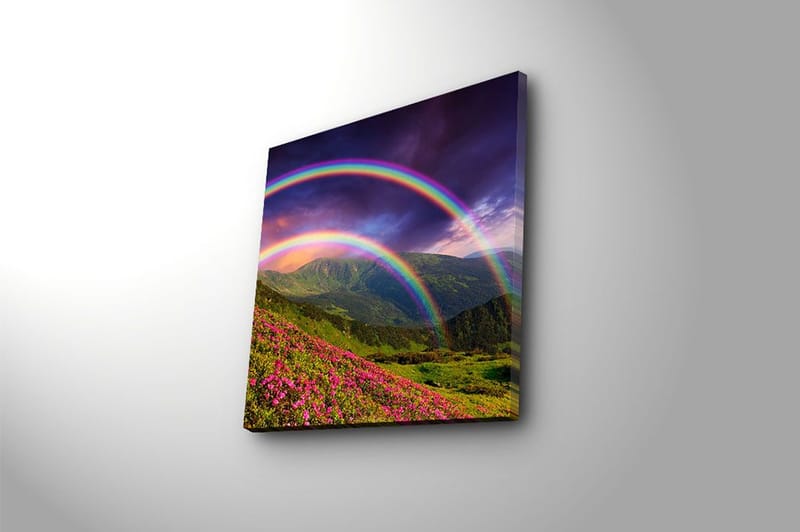 Canvas Blomster Flerfarvet - 44x54 cm - Boligtilbehør - Billeder & kunst - Billeder på lærred