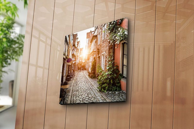 Canvas Blomster Flerfarvet - 44x54 cm - Boligtilbehør - Billeder & kunst - Billeder på lærred