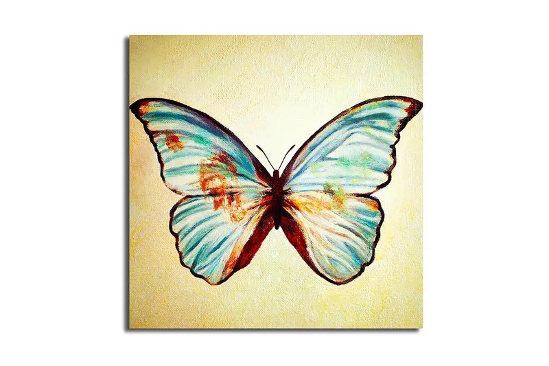 Canvas Blomster Flerfarvet, 44x54 cm