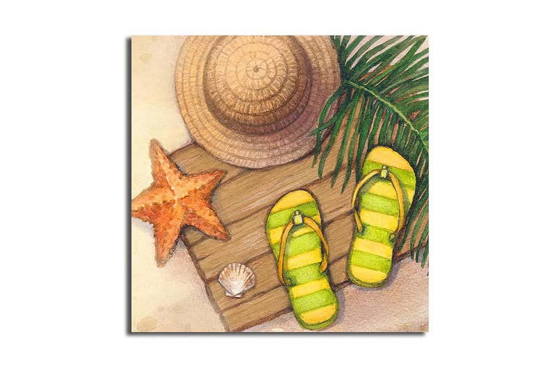 Canvas Blomster Flerfarvet, 44x54 cm