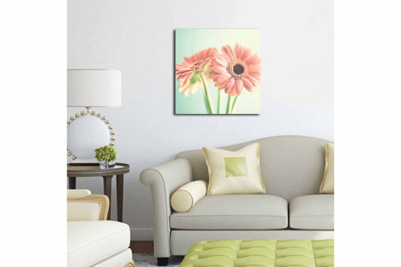 Canvas Blomster Flerfarvet - 44x54 cm - Boligtilbehør - Billeder & kunst - Billeder på lærred