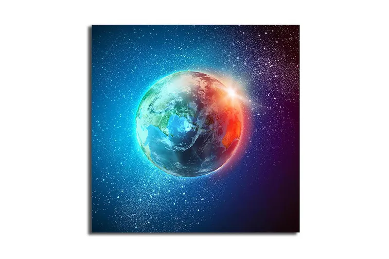 Canvas Blomster Flerfarvet, 44x54 cm