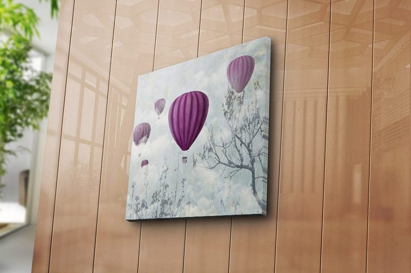 Canvas Blomster Flerfarvet - 44x54 cm - Boligtilbehør - Billeder & kunst - Billeder på lærred