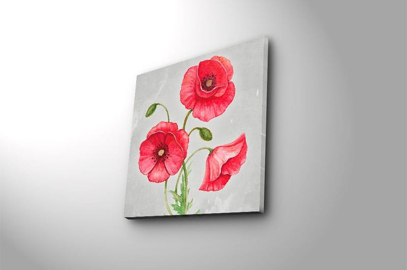 Canvas Blomster Flerfarvet - 44x54 cm - Boligtilbehør - Billeder & kunst - Billeder på lærred