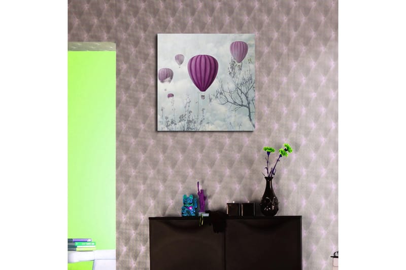 Canvas Blomster Flerfarvet - 44x54 cm - Boligtilbehør - Billeder & kunst - Billeder på lærred