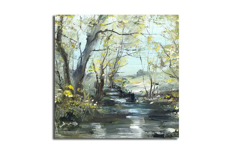 Canvas Blomster Flerfarvet, 44x54 cm