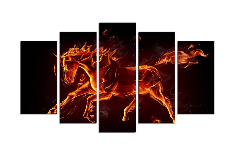 Canvas Christmas Animals 5 stk flerfarvet, 22x06 cm