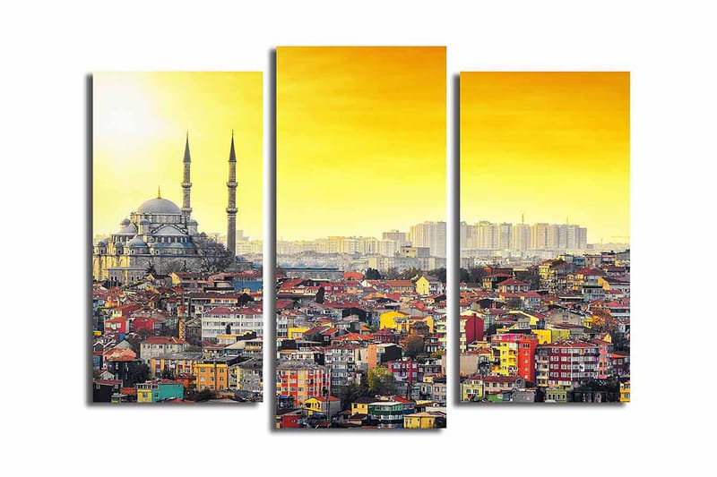 Canvas City Istanbul 3 stk Flerfarvet - 22x03 cm - Boligtilbehør - Billeder & kunst - Billeder på lærred