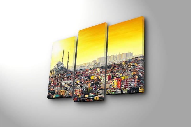 Canvas City Istanbul 3 stk Flerfarvet - 22x03 cm - Boligtilbehør - Billeder & kunst - Billeder på lærred