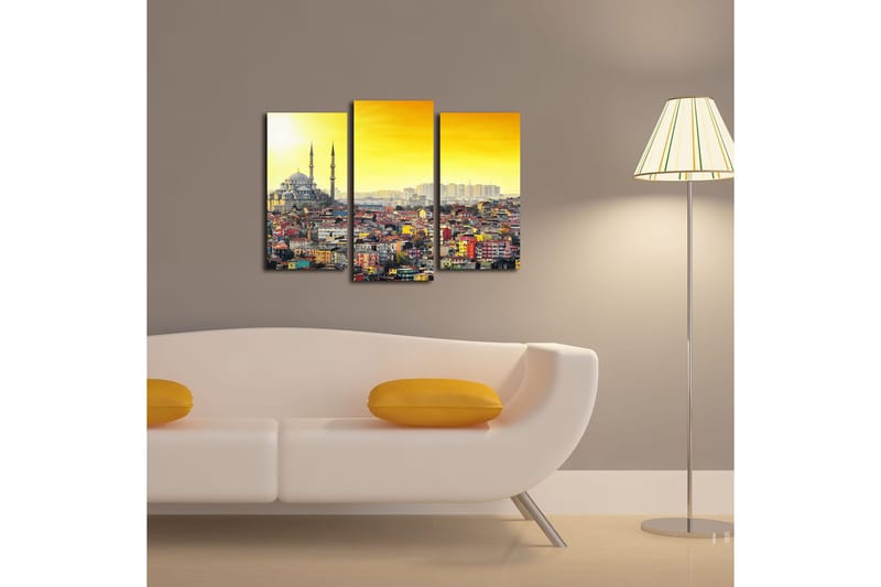 Canvas City Istanbul 3 stk Flerfarvet - 22x03 cm - Boligtilbehør - Billeder & kunst - Billeder på lærred
