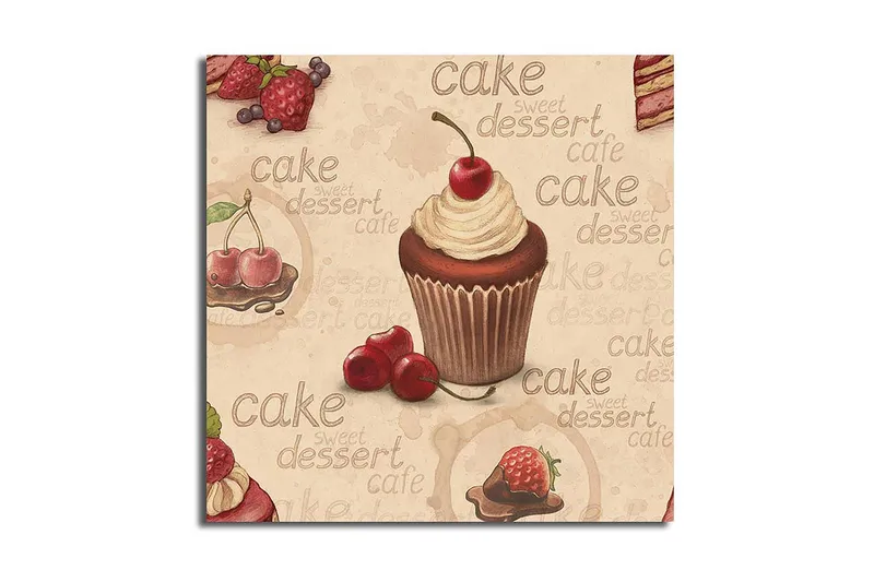 Canvas Flerfarvet, 44x54 cm