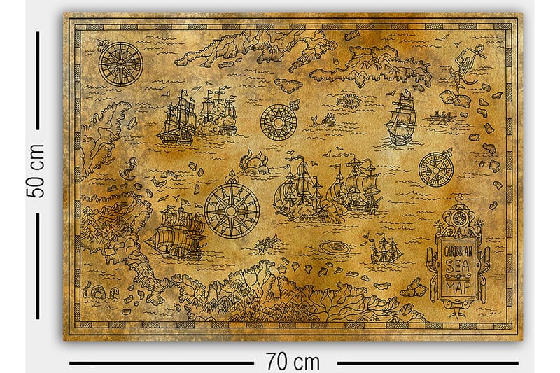 Canvas Flerfarvet - 55x07 cm - Boligtilbehør - Billeder & kunst - Billeder på lærred