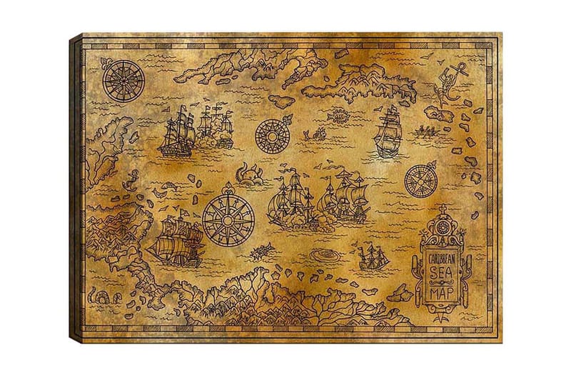 Canvas Flerfarvet, 55x07 cm