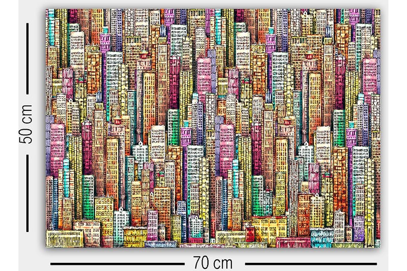 Canvas Flerfarvet - 55x07 cm - Boligtilbehør - Billeder & kunst - Billeder på lærred