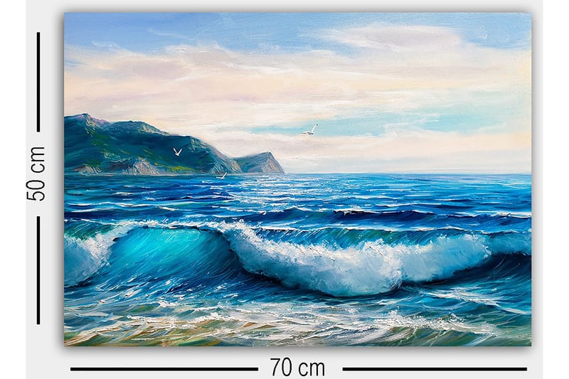 Canvas Flerfarvet - 55x07 cm - Boligtilbehør - Billeder & kunst - Billeder på lærred