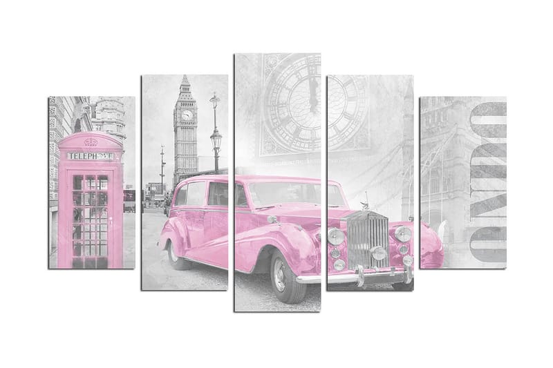 Canvas Køretøjer 5 stk Flerfarvet, 22x06 cm