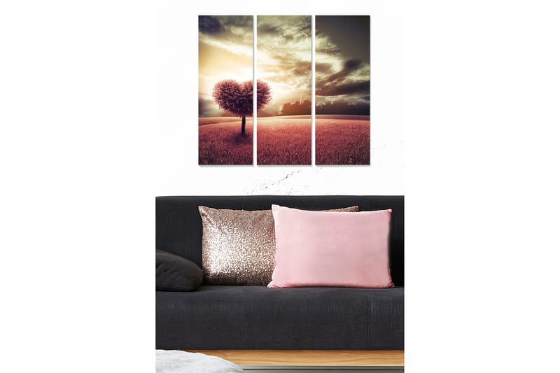 Canvas Love 3 stk Flerfarvet - 22x05 cm - Boligtilbehør - Billeder & kunst - Billeder på lærred