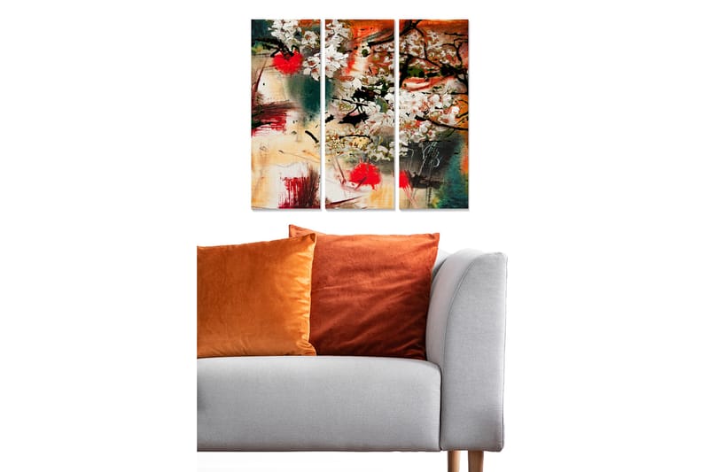 Canvas Love 3 stk Flerfarvet - 22x05 cm - Boligtilbehør - Billeder & kunst - Billeder på lærred