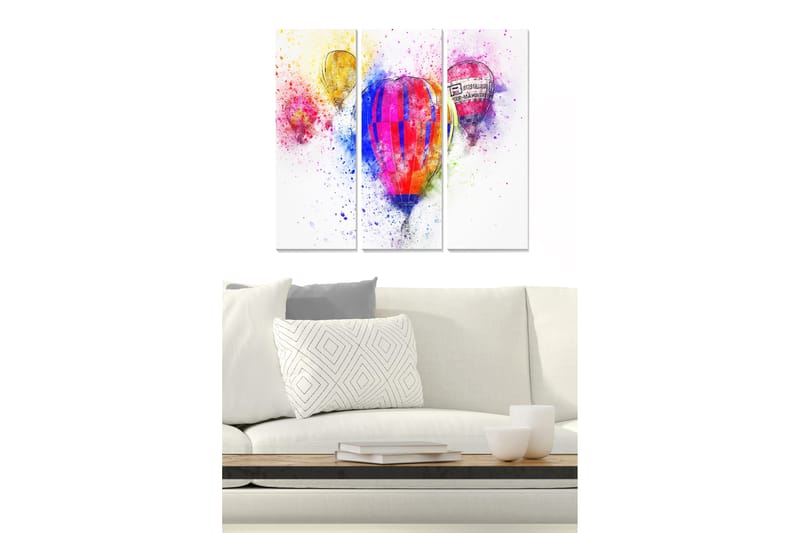 Canvas Love 3 stk Flerfarvet - 22x05 cm - Boligtilbehør - Billeder & kunst - Billeder på lærred