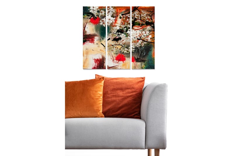 Canvas Love 3 stk Flerfarvet, 22x05 cm