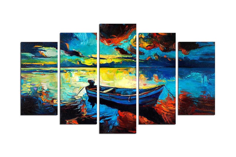 Canvas Nature 5 stk Flerfarvet - 22x06 cm - Boligtilbehør - Billeder & kunst - Billeder på lærred