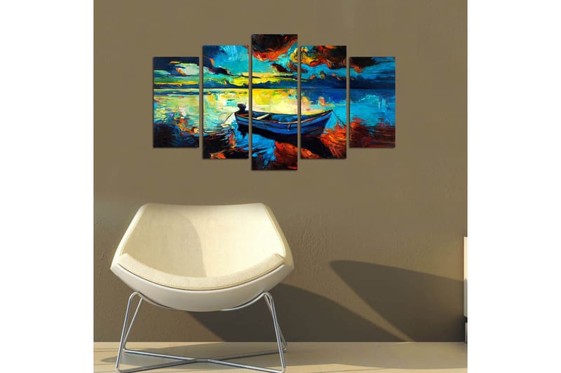 Canvas Nature 5 stk Flerfarvet - 22x06 cm - Boligtilbehør - Billeder & kunst - Billeder på lærred