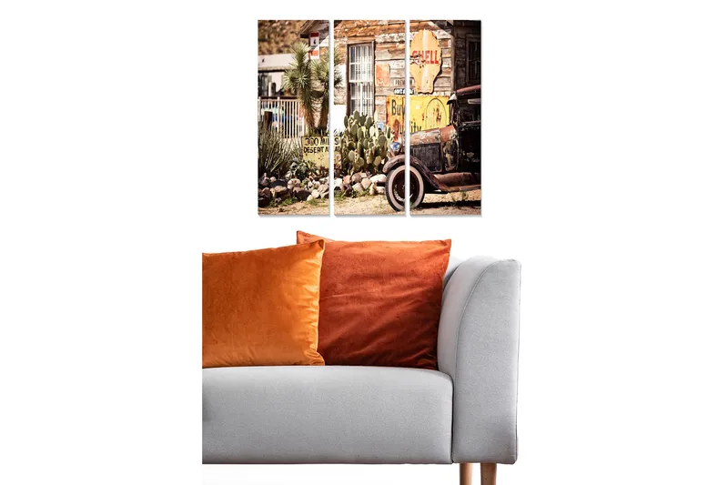 Canvas Nostalgic 3 stk Flerfarvet, 22x05 cm