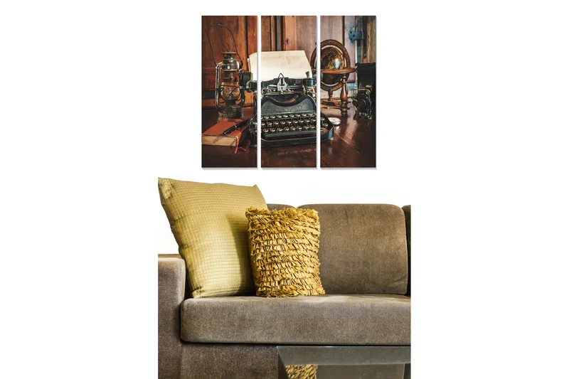 Canvas Nostalgic 3 stk Flerfarvet, 22x05 cm