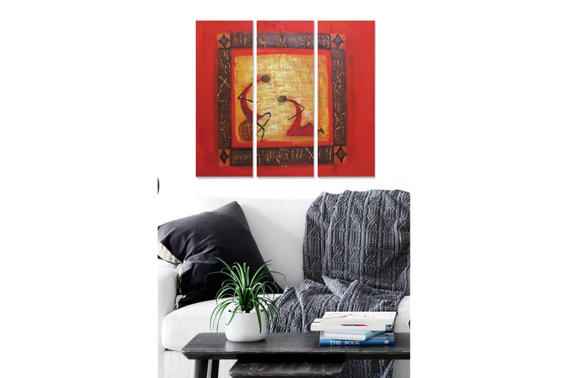 Canvas Orientalsk 3 stk Flerfarvet - 22x05 cm - Boligtilbehør - Billeder & kunst - Billeder på lærred