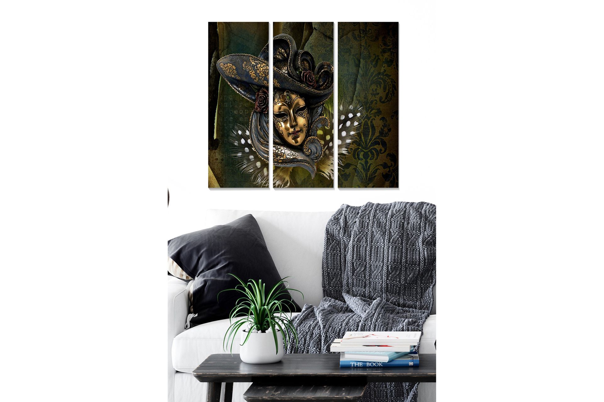 Canvas Orientalsk 3 stk Flerfarvet - 22x05 cm - Boligtilbehør - Billeder & kunst - Billeder på lærred