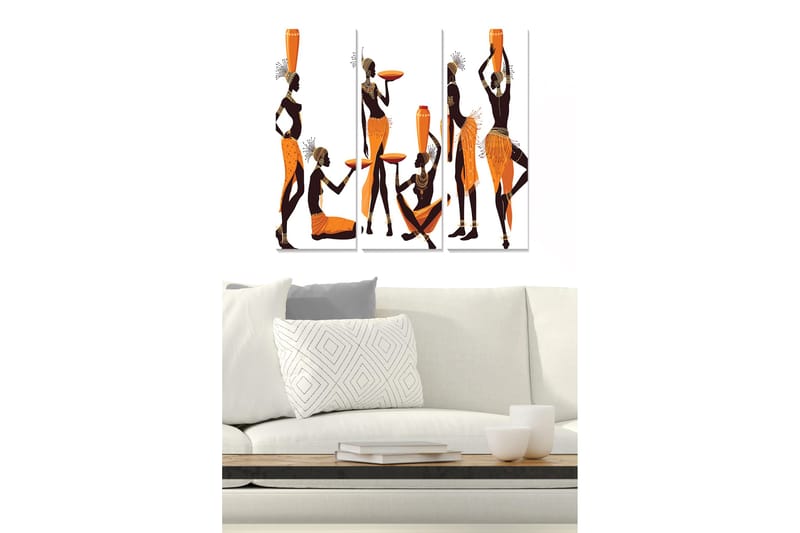 Canvas Orientalsk 3 stk Flerfarvet, 22x05 cm