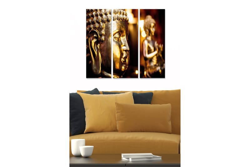 Canvas Spiritual 3 stk Flerfarvet, 22x05 cm