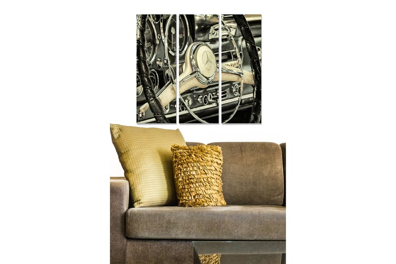 Canvas Transport 3 stk Flerfarvet - 22x05 cm - Boligtilbehør - Billeder & kunst - Billeder på lærred