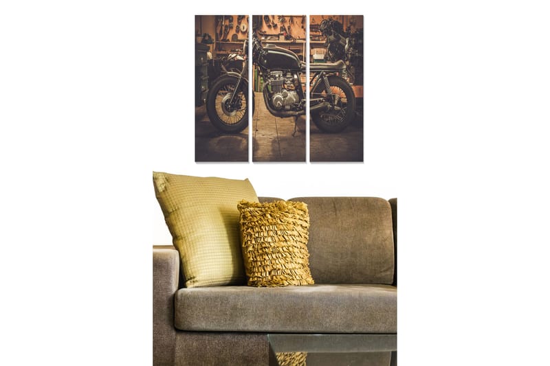 Canvas Vehicle 3 stk Flerfarvet, 22x05 cm