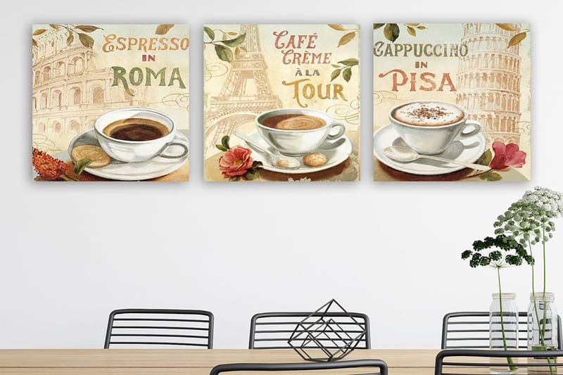 Canvas VP Italien 3 stk Flerfarvet, 33x03 cm