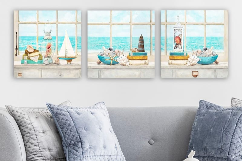 Canvas VP Italien 3 stk Flerfarvet, 33x03 cm