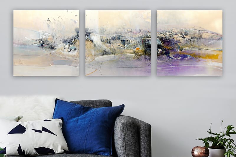 Canvas VP Italien 3 stk Flerfarvet - 33x03 cm - Boligtilbehør - Billeder & kunst - Billeder på lærred