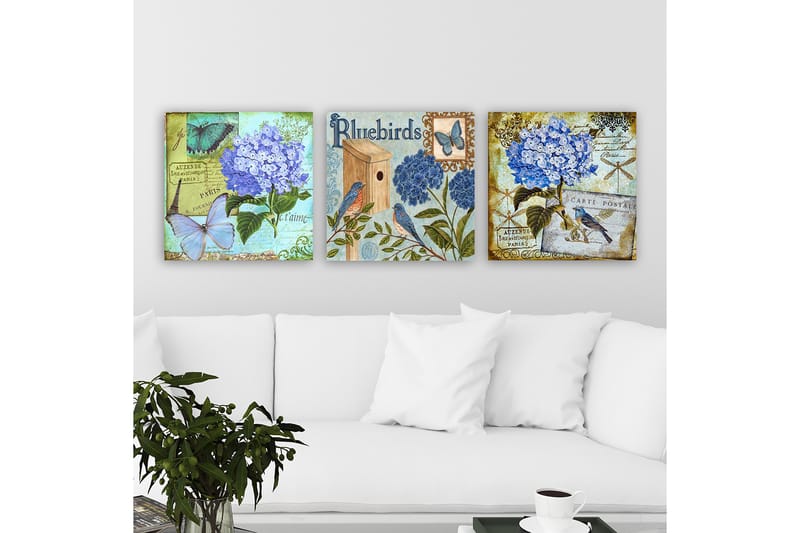 Canvas VP Italien 3 stk Flerfarvet - 33x03 cm - Boligtilbehør - Billeder & kunst - Billeder på lærred