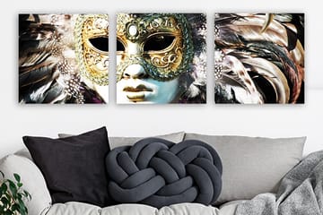 Canvas VP Italien 3 stk Flerfarvet - 33x03 cm - Boligtilbehør - Billeder & kunst - Billeder på lærred