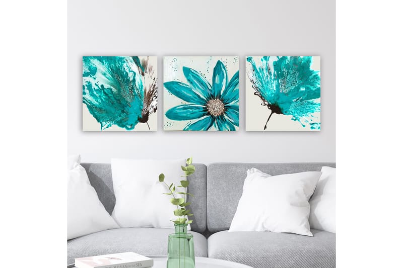 Canvas VP Italien 3 stk Flerfarvet - 33x03 cm - Boligtilbehør - Billeder & kunst - Billeder på lærred