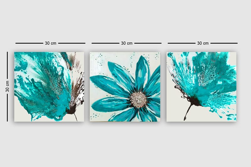Canvas VP Italien 3 stk Flerfarvet - 33x03 cm - Boligtilbehør - Billeder & kunst - Billeder på lærred