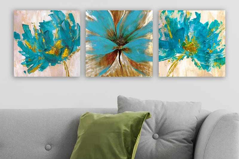 Canvas VP Italien 3 stk Flerfarvet - 33x03 cm - Boligtilbehør - Billeder & kunst - Billeder på lærred